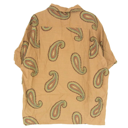 WACKO MARIA ワコマリア 21SS BUDSPOOL HAWAIIAN SHIRT バッズプール ハワイアン 舐達麻 ペイズリー柄 オープンカラー 半袖シャツ ブラウン系 M【中古】