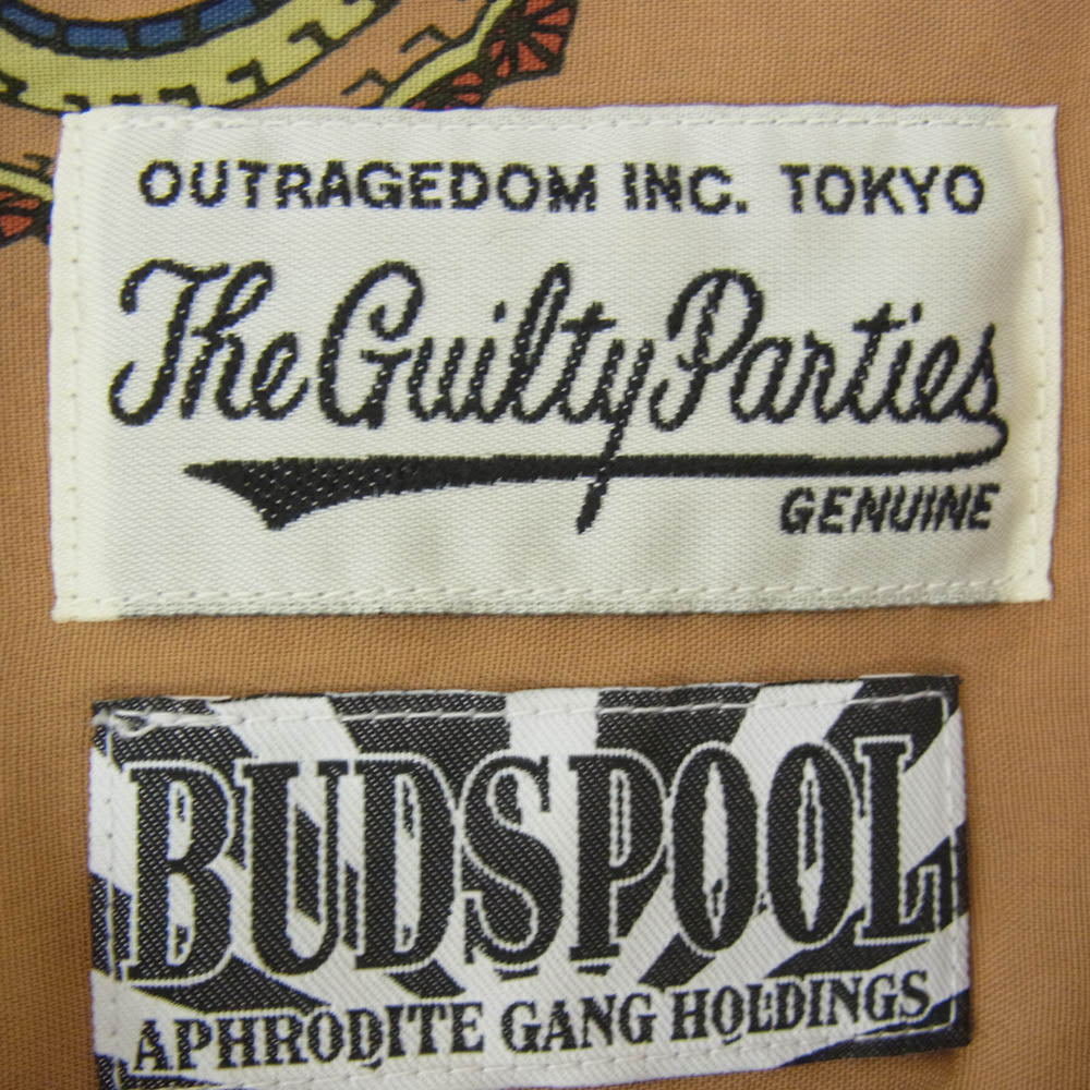 WACKO MARIA ワコマリア 21SS BUDSPOOL HAWAIIAN SHIRT バッズプール ハワイアン 舐達麻 ペイズリー柄 オープンカラー 半袖シャツ ブラウン系 M【中古】