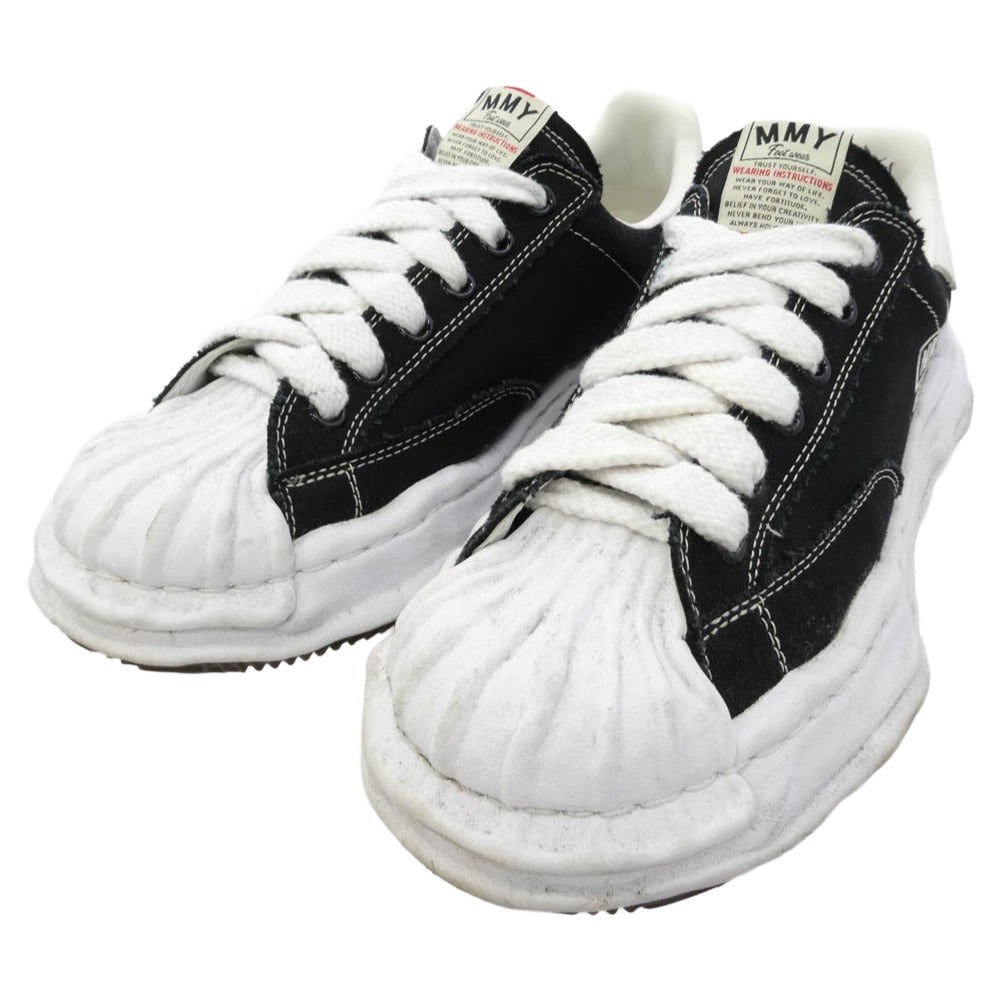 MIHARA YASUHIRO ミハラヤスヒロ A08FW735 BLAKEY OG Sole Canvas Low-top Sneaker ブレイキー OG ソール キャンバス ロートップ スニーカー ブラック系 43【中古】