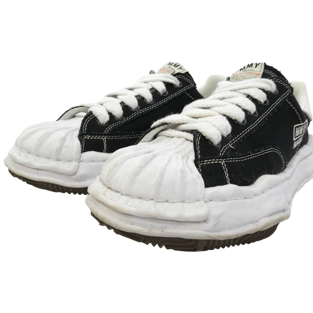 MIHARA YASUHIRO ミハラヤスヒロ A08FW735 BLAKEY OG Sole Canvas Low-top Sneaker ブレイキー OG ソール キャンバス ロートップ スニーカー ブラック系 43【中古】