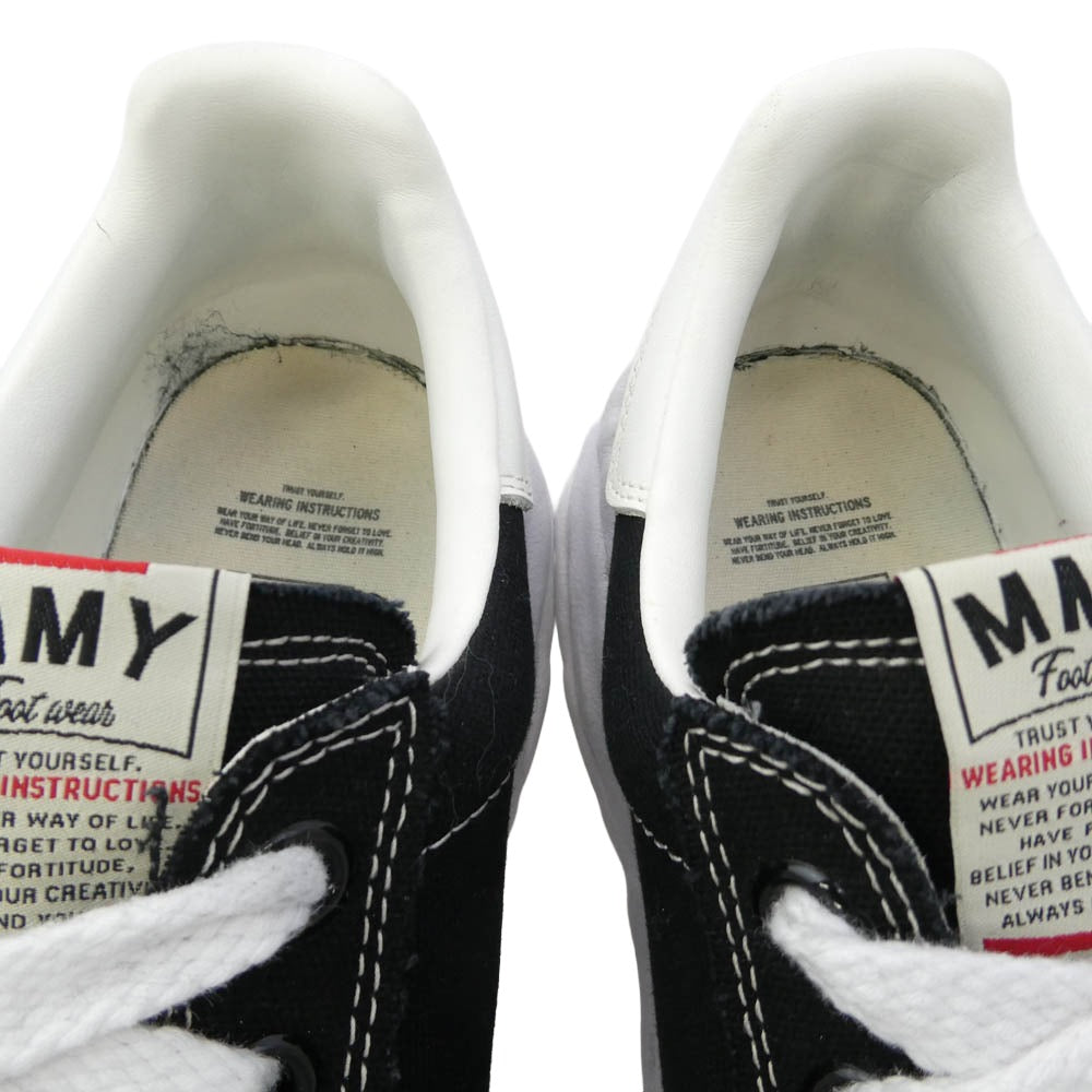 MIHARA YASUHIRO ミハラヤスヒロ A08FW735 BLAKEY OG Sole Canvas Low-top Sneaker ブレイキー OG ソール キャンバス ロートップ スニーカー ブラック系 43【中古】