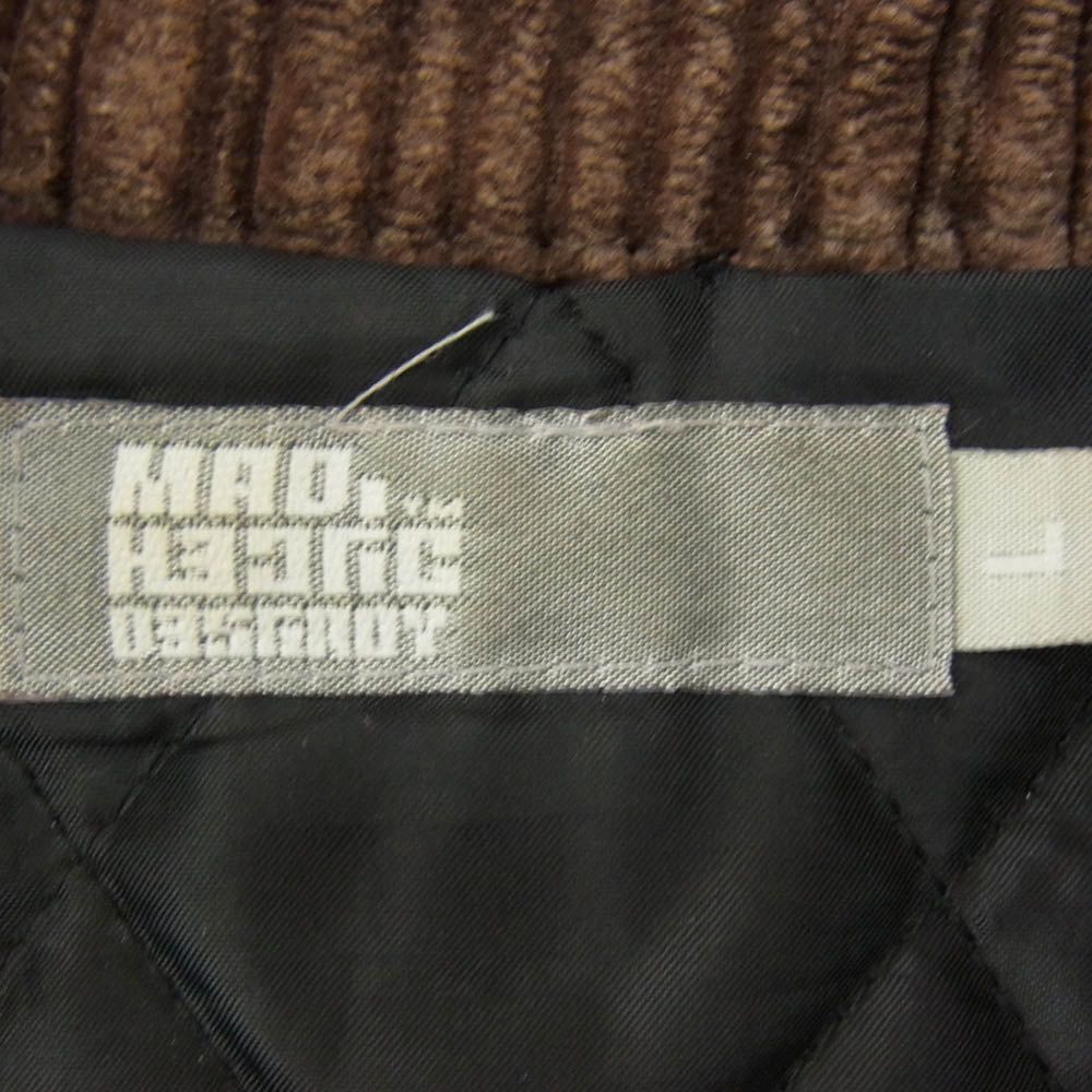 HECTIC ヘクティク H-AW04-311 スタンドカラー コーデュロイ ジャケット ブラウン系 L【中古】