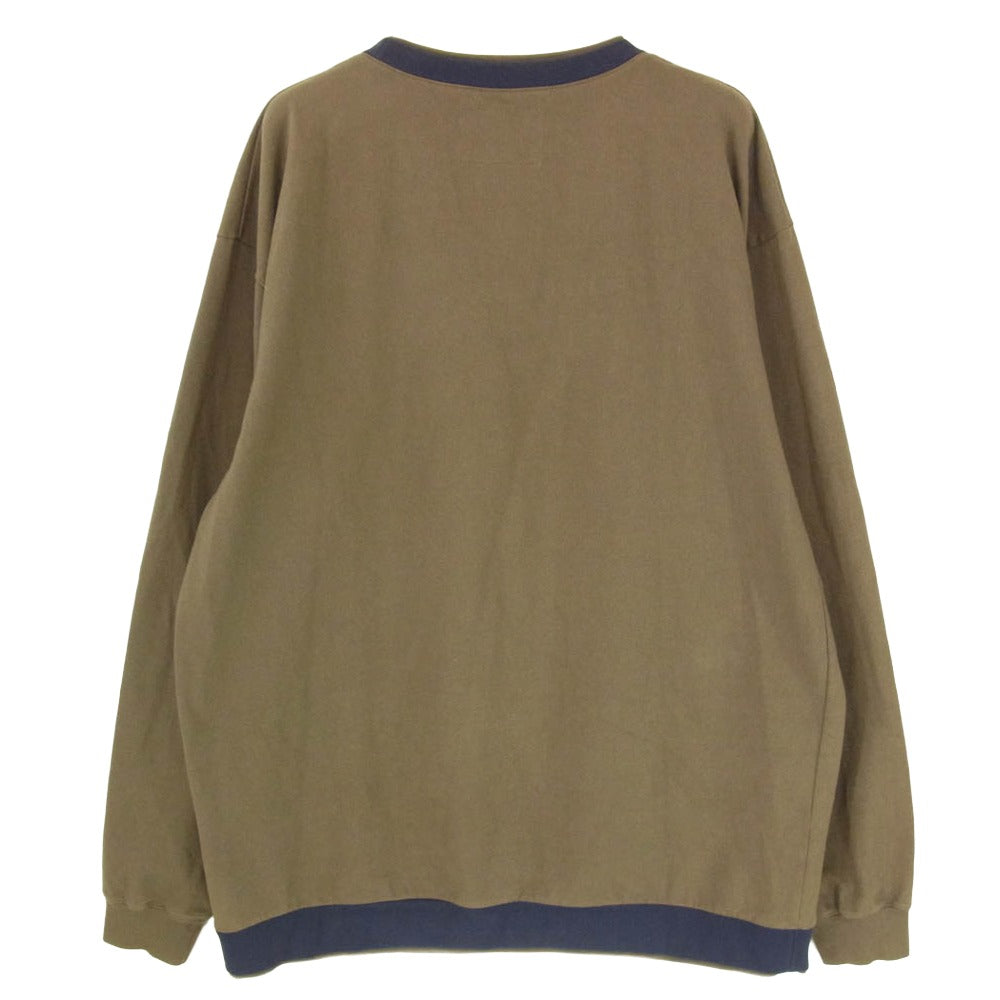 WTAPS ダブルタップス 20SS 201ATDT-CSM35 SNEAK PEAK TEE COTTON スネーク ピーク ロングスリーブ 長袖 Tシャツ カーキ系 X03【中古】