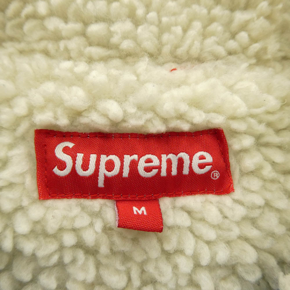 Supreme シュプリーム 13AW Hooded Denim Work Jacket フーデット デニム ボア ワーク ジャケット ブルー系 M【中古】