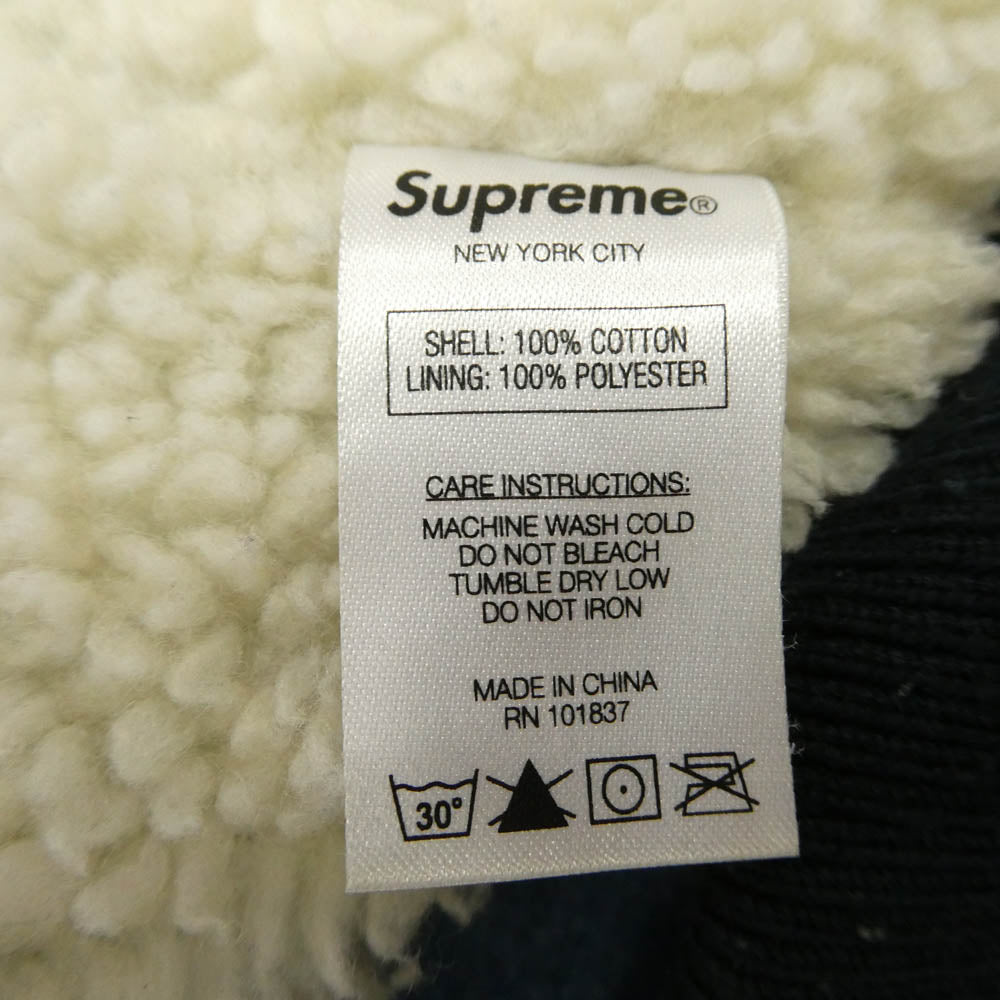 Supreme シュプリーム 13AW Hooded Denim Work Jacket フーデット デニム ボア ワーク ジャケット ブルー系 M【中古】