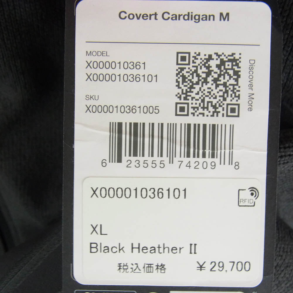 ARC'TERYX アークテリクス X00001036101 Covert Cardigan M Black Heather II コバート カーディガン メンズ フリースジャケット グレー系 XL【新古品】【未使用】【中古】