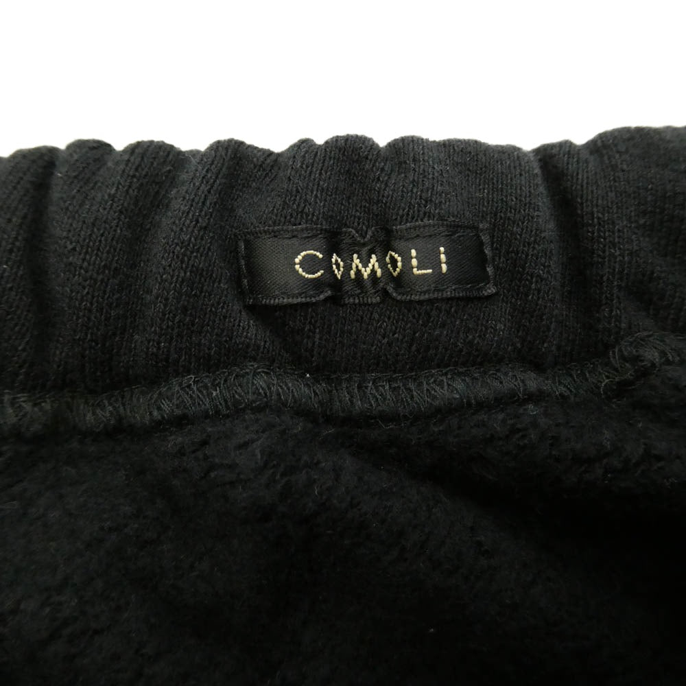 COMOLI コモリ 25AW C03-05003 コットン裏毛 パンツ ブラック系 2【中古】