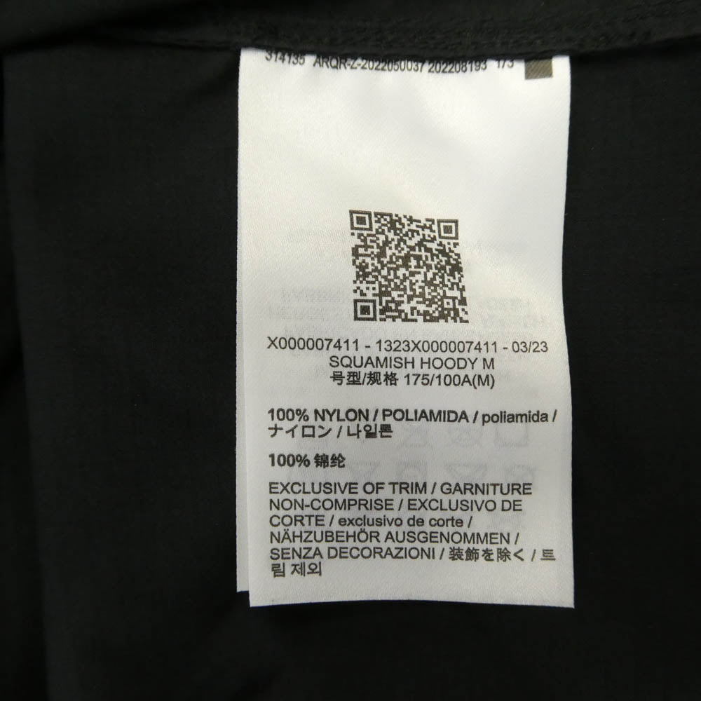 ARC'TERYX アークテリクス X000007411 Squamish Hoodie M スコーミッシュ フーディ メンズ ナイロンジャケット ブラック系 M【中古】