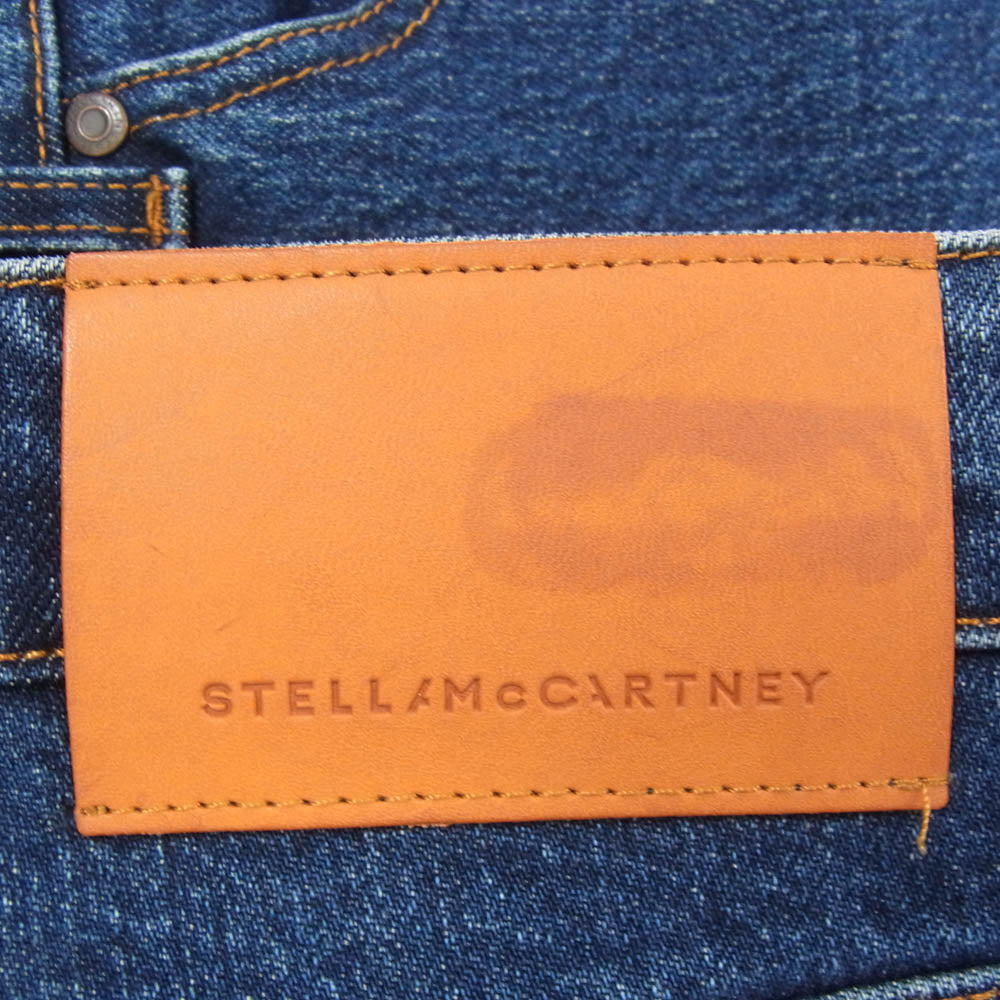 Stella McCartney ステラマッカートニー ロゴプリント ブラックデニムパンツ インディゴブルー系 31【中古】