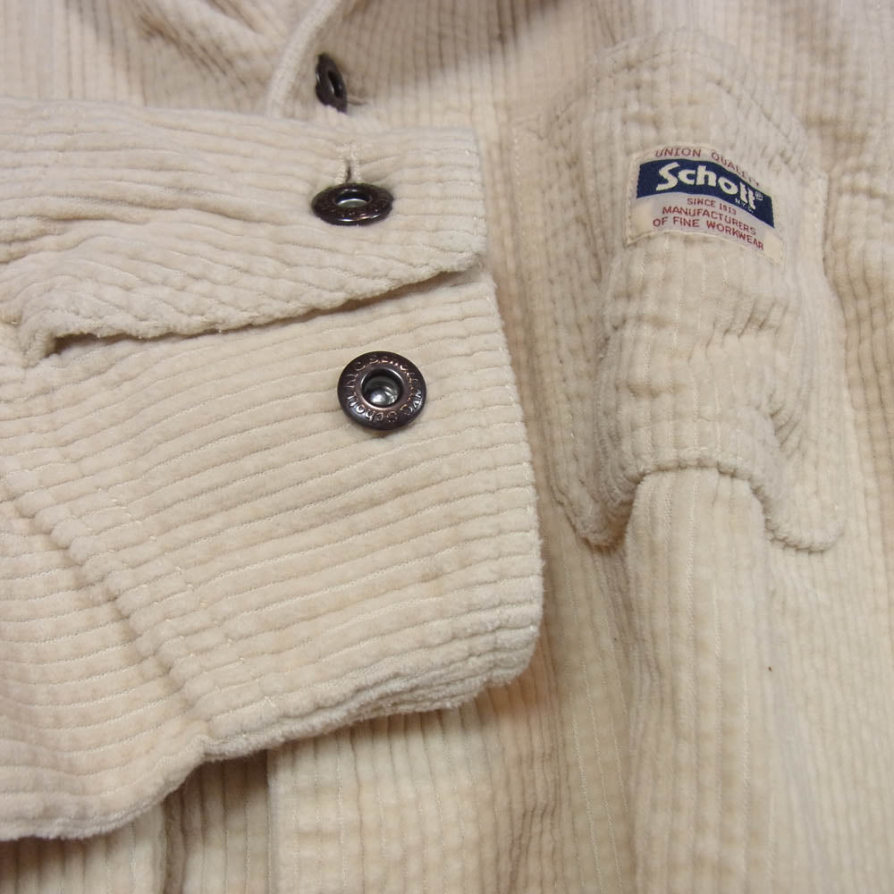 schott ショット 3112063 CORDUROY WORK COVERALL コーデュロイ カバーオール ジャケット ベージュ ベージュ系 M【中古】