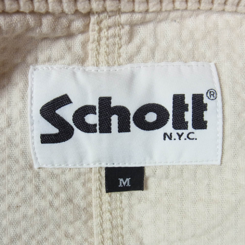 schott ショット 3112063 CORDUROY WORK COVERALL コーデュロイ カバーオール ジャケット ベージュ ベージュ系 M【中古】