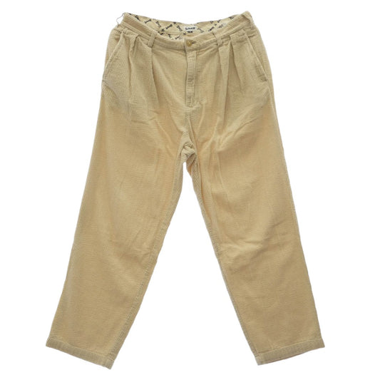 schott ショット 3116040 CORDUROY DOUBLE PLEATS WIDE PANTS コーデュロイ 2タック ワイド パンツ ベージュ ベージュ系 M【中古】
