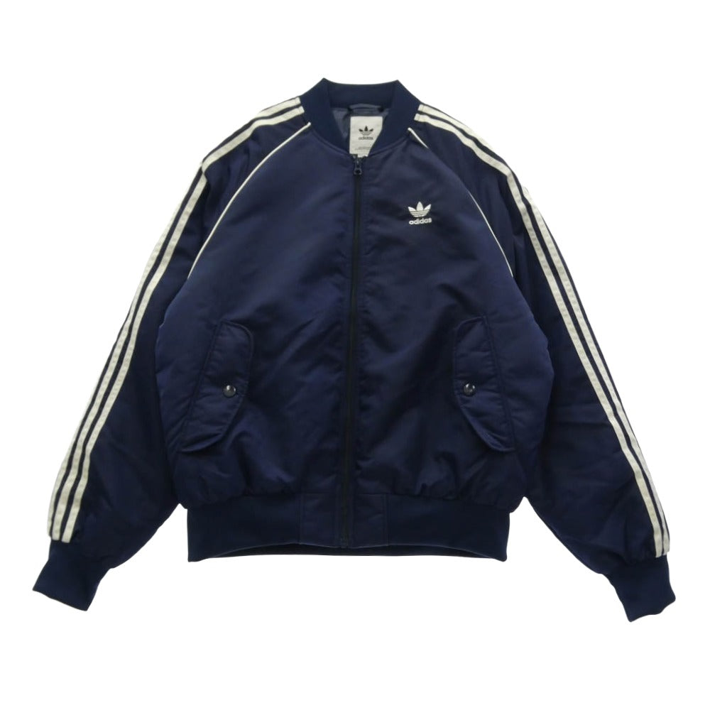 adidas アディダス HL9202 M QUILTED SST BMBR キルティング ボンバー ジャケット ネイビー系 L【中古】
