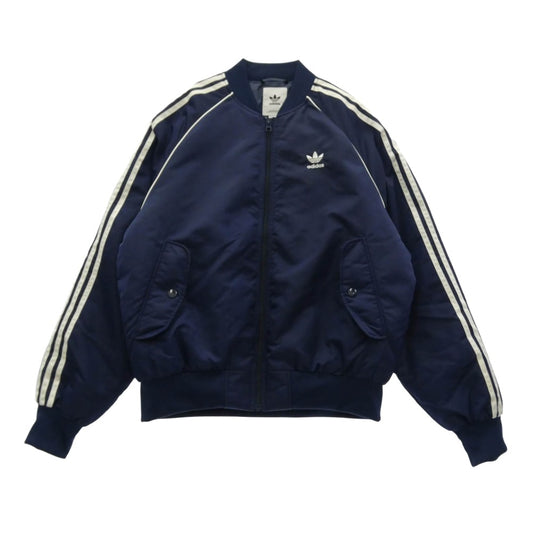 adidas アディダス HL9202 M QUILTED SST BMBR キルティング ボンバー ジャケット ネイビー系 L【中古】