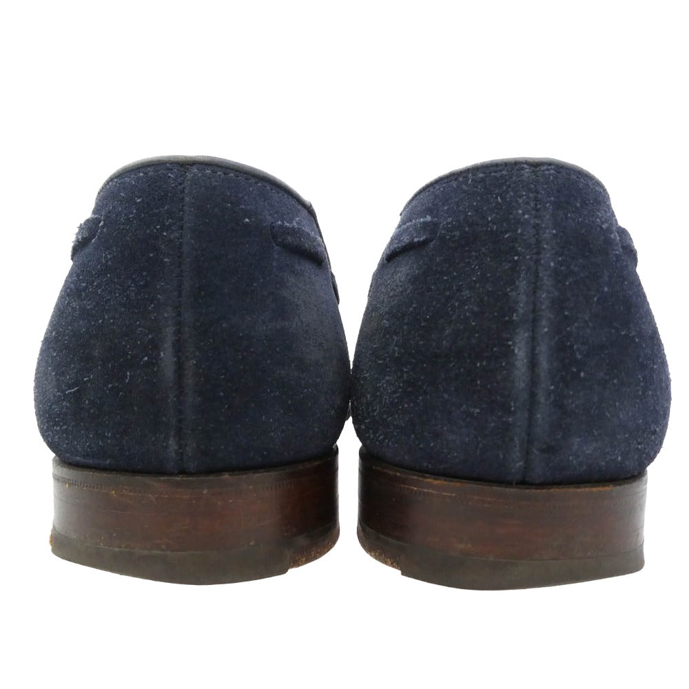 CROCKETT&JONES クロケットアンドジョーンズ 9376 CAVENDISH2 キャベンディシュ2 スエード タッセル ローファー ネイビー系 7.5E【中古】