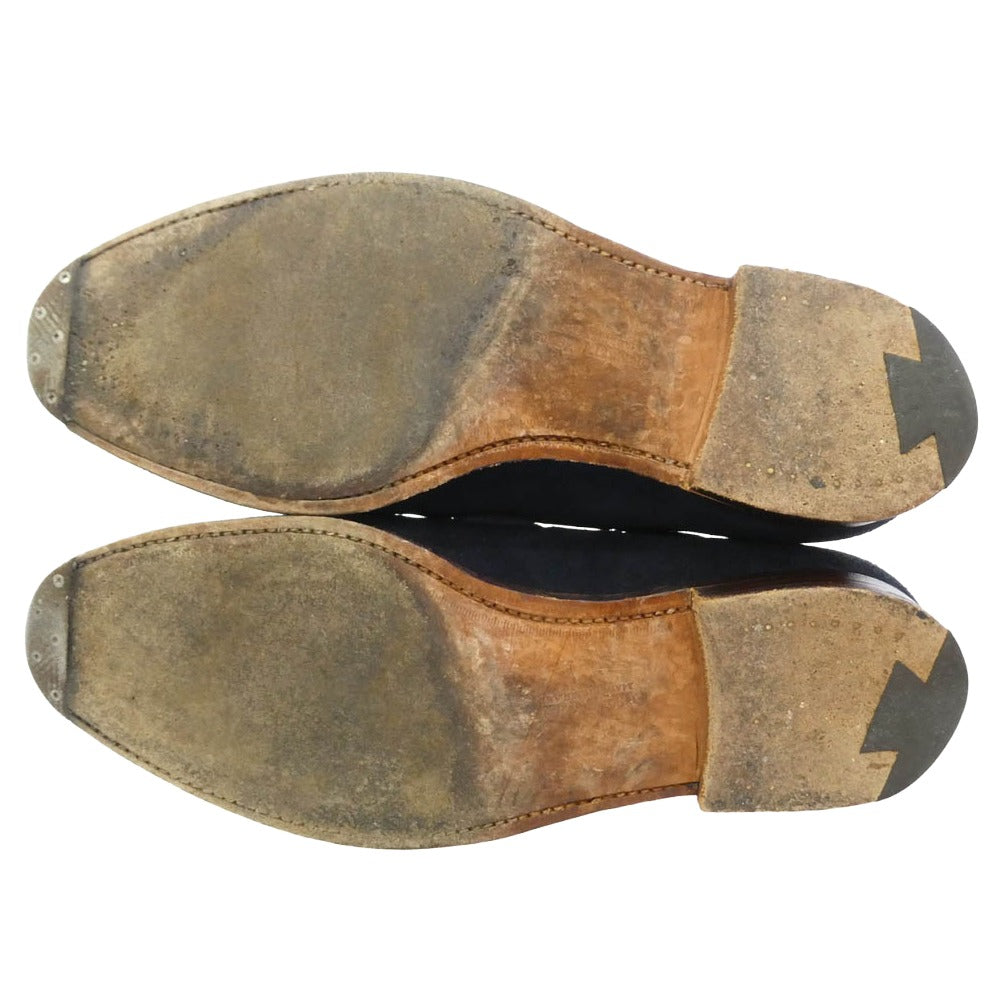 CROCKETT&JONES クロケットアンドジョーンズ 9376 CAVENDISH2 キャベンディシュ2 スエード タッセル ローファー ネイビー系 7.5E【中古】