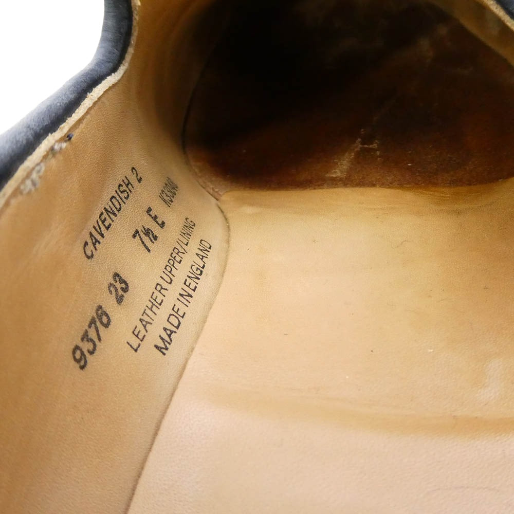 CROCKETT&JONES クロケットアンドジョーンズ 9376 CAVENDISH2 キャベンディシュ2 スエード タッセル ローファー ネイビー系 7.5E【中古】