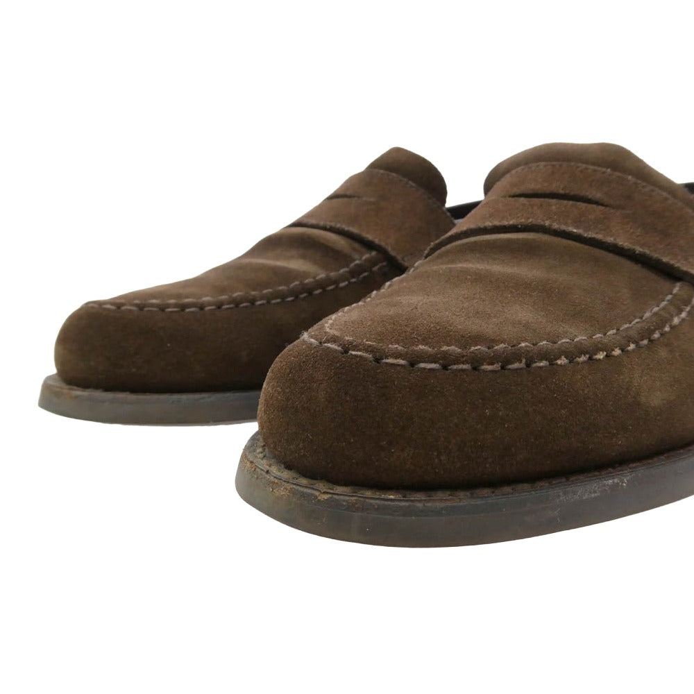 CROCKETT&JONES クロケットアンドジョーンズ 6254 HARVARD 2 ハーバード 2 スエード ペニーローファー ダークブラウン系 7.5E【中古】