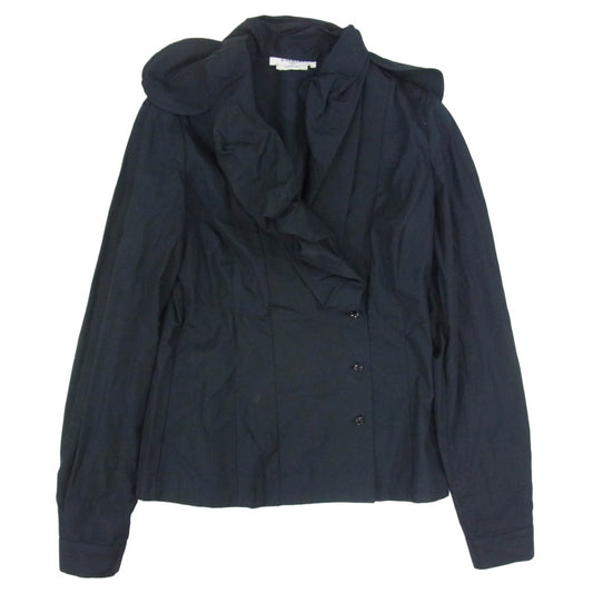 GIVENCHY ジバンシィ 65 6043 14 変形 フリル ブラウス シャツ ジャケット ブラック系 36【中古】