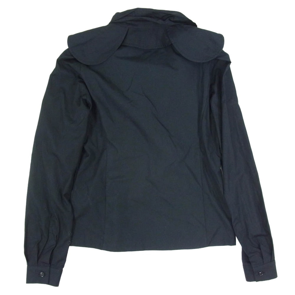 GIVENCHY ジバンシィ 65 6043 14 変形 フリル ブラウス シャツ ジャケット ブラック系 36【中古】