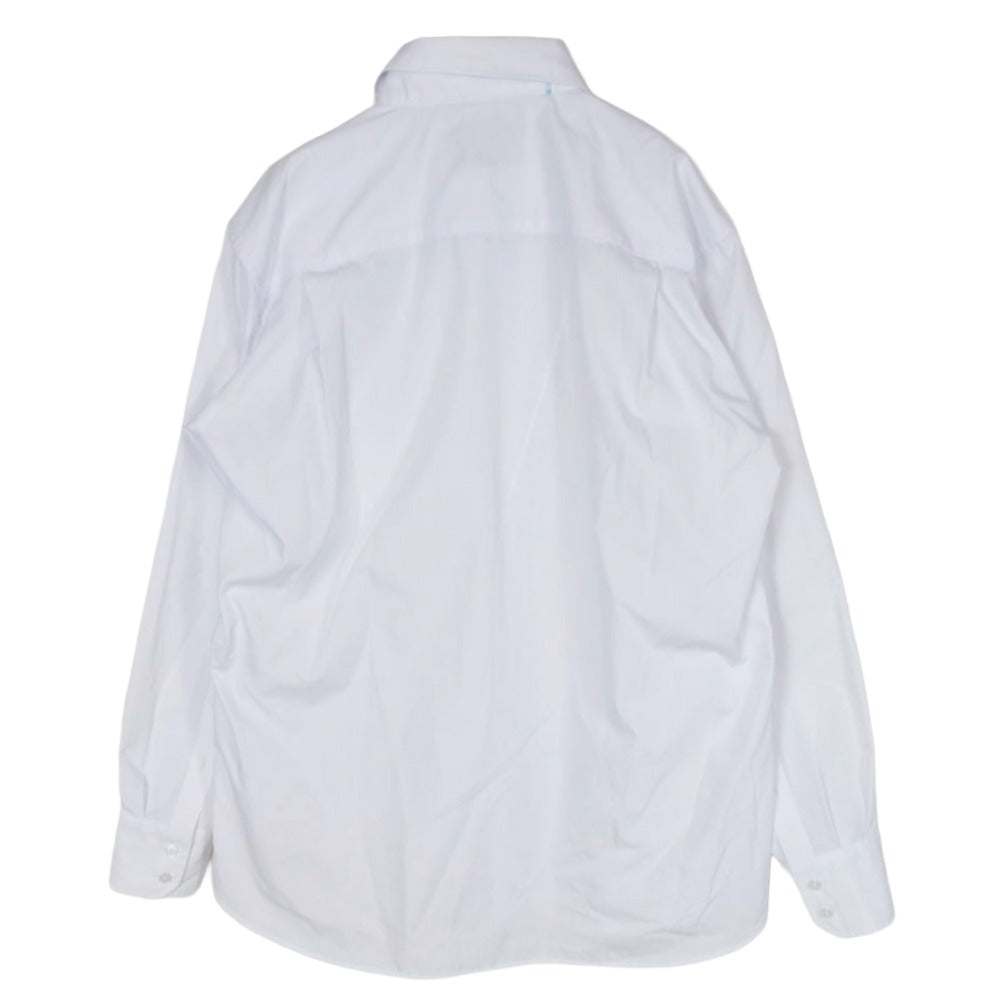 kolor カラー 23SS 23SCM-B02112 Double collar shirt with contrast stitching ドッキング レイヤード シャツ ホワイト系 2【中古】