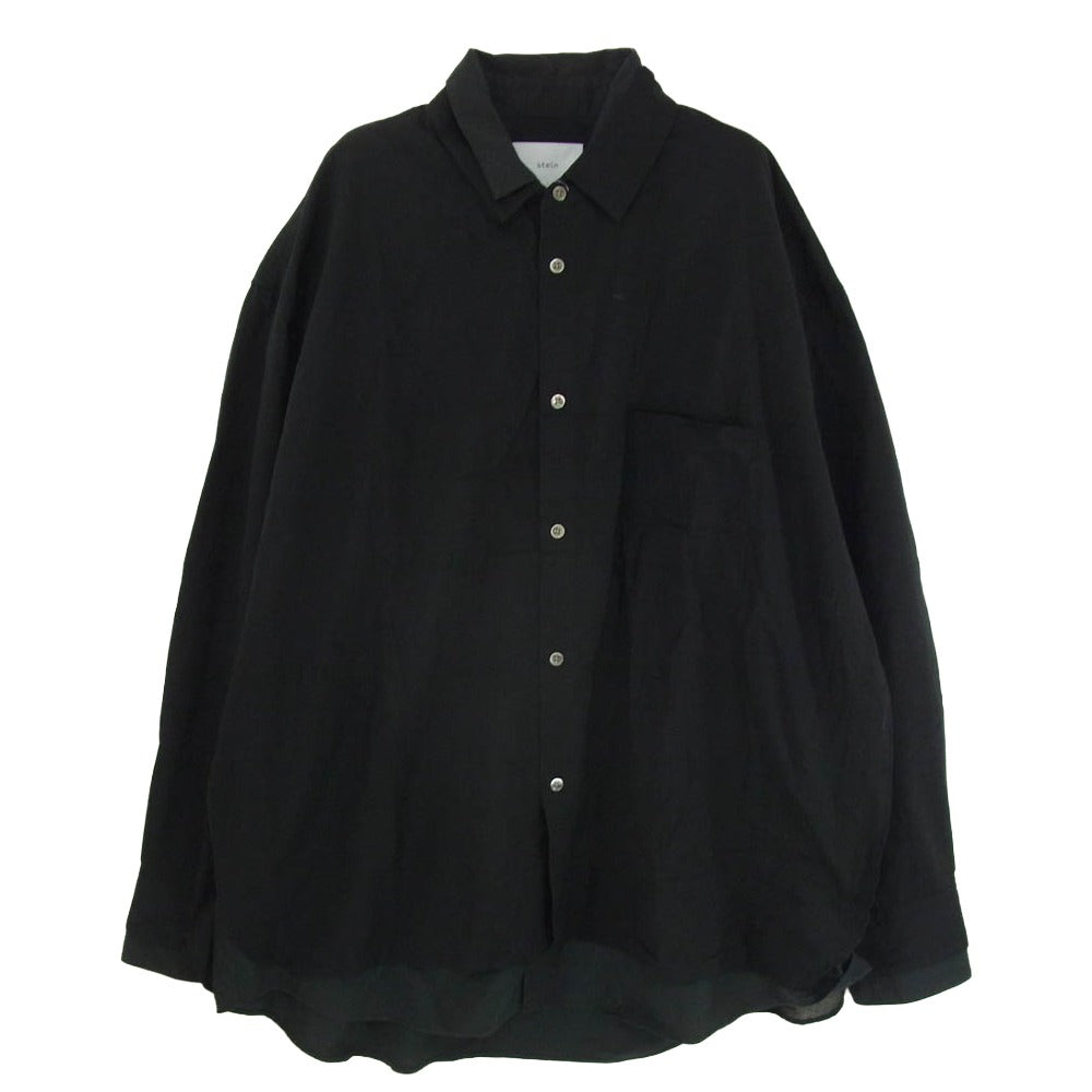 ssstein シュタイン 21AW ST.321 OVERSIZED LAYERED GAUZE SHIRT オーバーサイズド レイヤード ガーゼ シャツ ブラック系 M【中古】