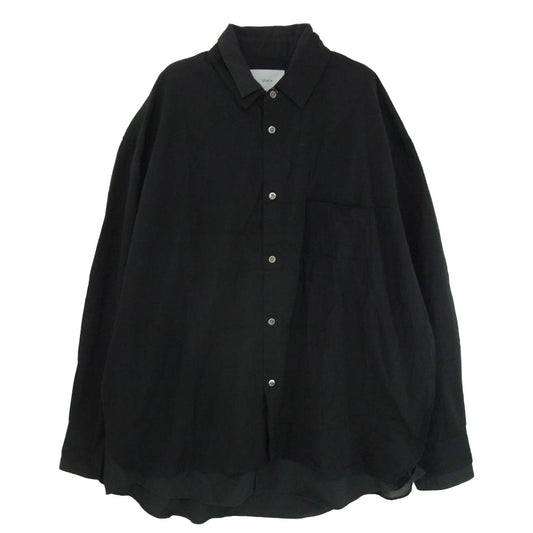 ssstein シュタイン 21AW ST.321 OVERSIZED LAYERED GAUZE SHIRT オーバーサイズド レイヤード ガーゼ シャツ ブラック系 M【中古】