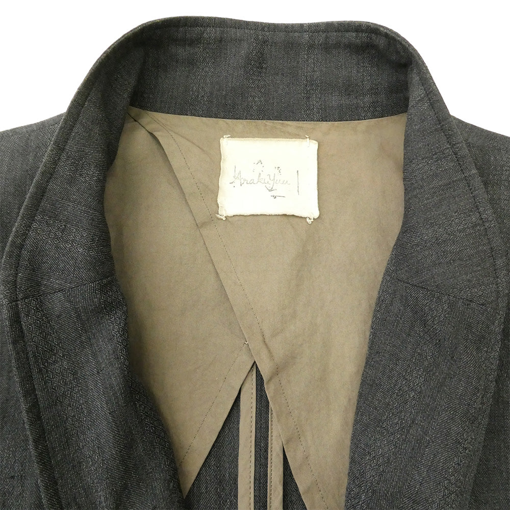 アラキユウ 2314 atelier coat ウール リネン アトリエ コート ブラック系 1【中古】