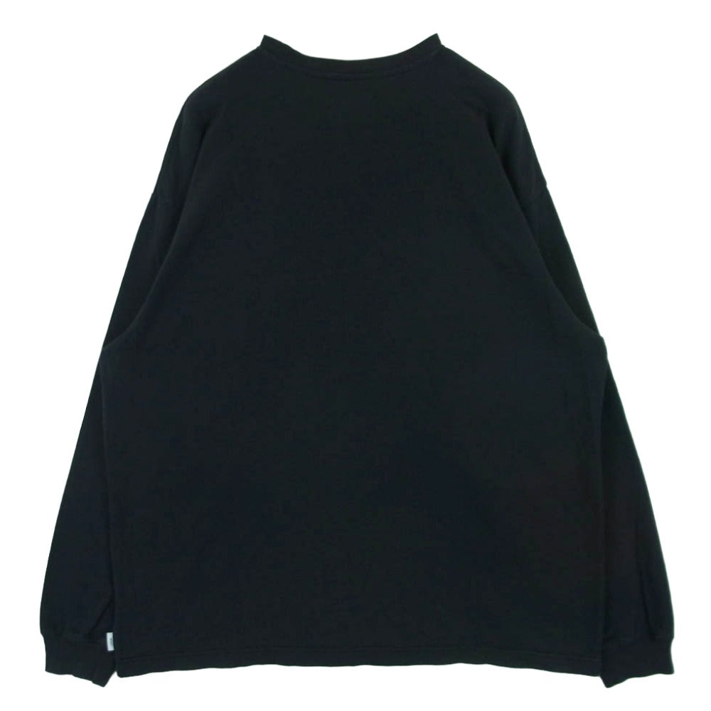 WTAPS ダブルタップス 23SS 232ATDT-CSM06 AII01 LS COTTON 胸ロゴ 刺繍 ワンポイント 長袖 カットソー Tシャツ ダークグレー系 黒に近いダークグレー系 02【中古】
