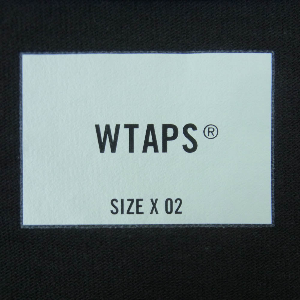 WTAPS ダブルタップス 23SS 232ATDT-CSM06 AII01 LS COTTON 胸ロゴ 刺繍 ワンポイント 長袖 カットソー Tシャツ ダークグレー系 黒に近いダークグレー系 02【中古】