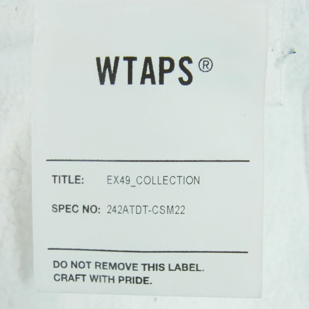 WTAPS ダブルタップス 24AW 242ATDT-CSM22 Sign 02 Sweater Cotton サイン02 セーター コットン スウェット ホワイト系 03【中古】