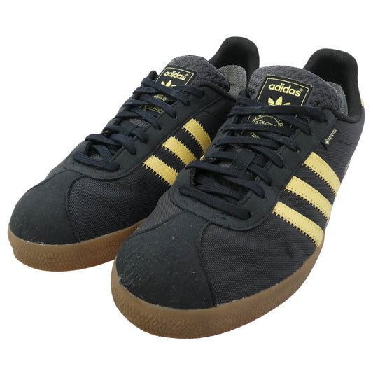 DESCENDANT ディセンダント 23AW IE8480 × adidas Gazelle GORE-TEX Core Black アディダス ガゼル ゴアテックス コアブラック ブラック系 イエロー系 27.5cm【中古】