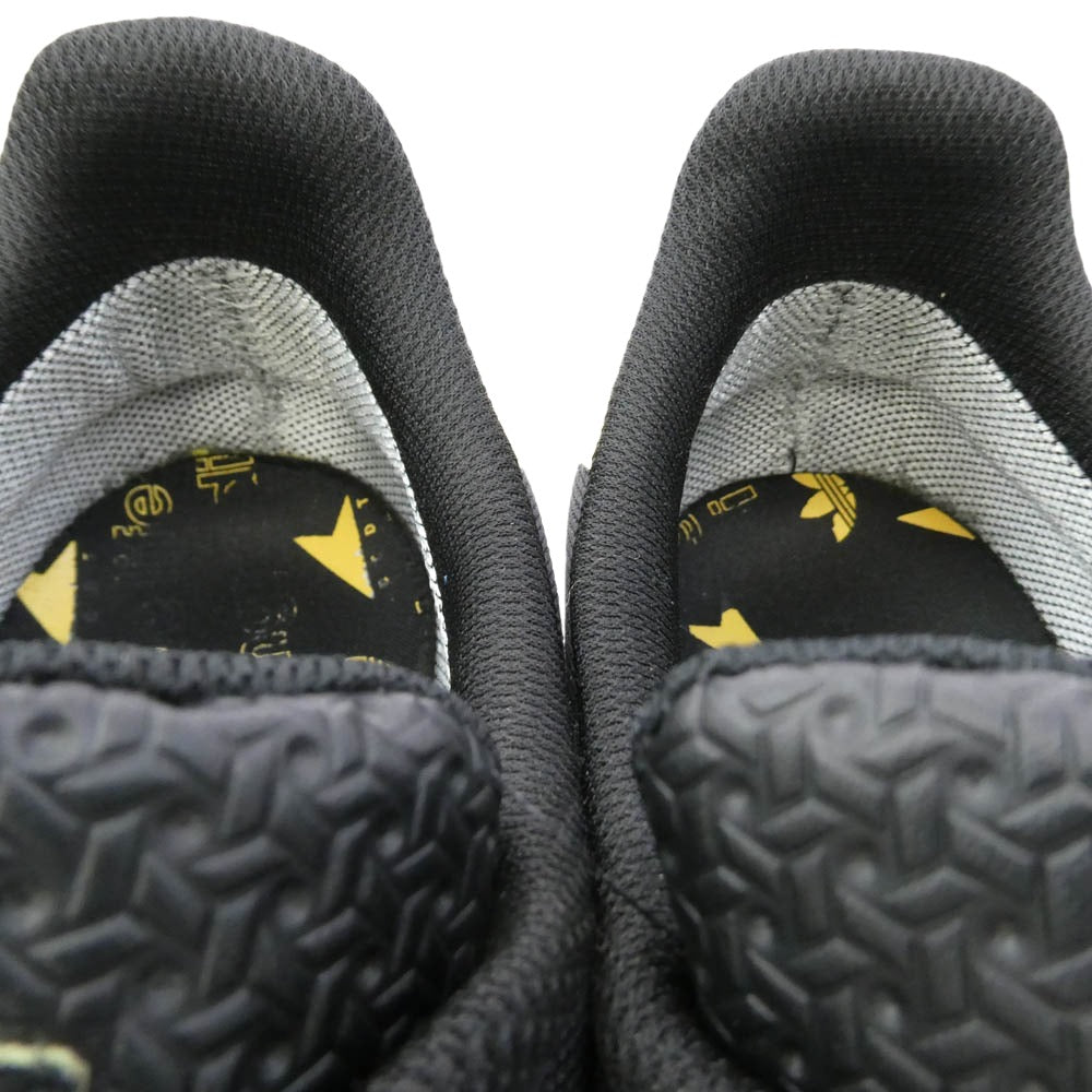 DESCENDANT ディセンダント 23AW IE8480 × adidas Gazelle GORE-TEX Core Black アディダス ガゼル ゴアテックス コアブラック ブラック系 イエロー系 27.5cm【中古】