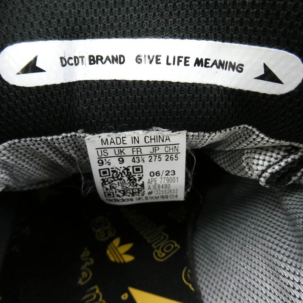 DESCENDANT ディセンダント 23AW IE8480 × adidas Gazelle GORE-TEX Core Black アディダス ガゼル ゴアテックス コアブラック ブラック系 イエロー系 27.5cm【中古】