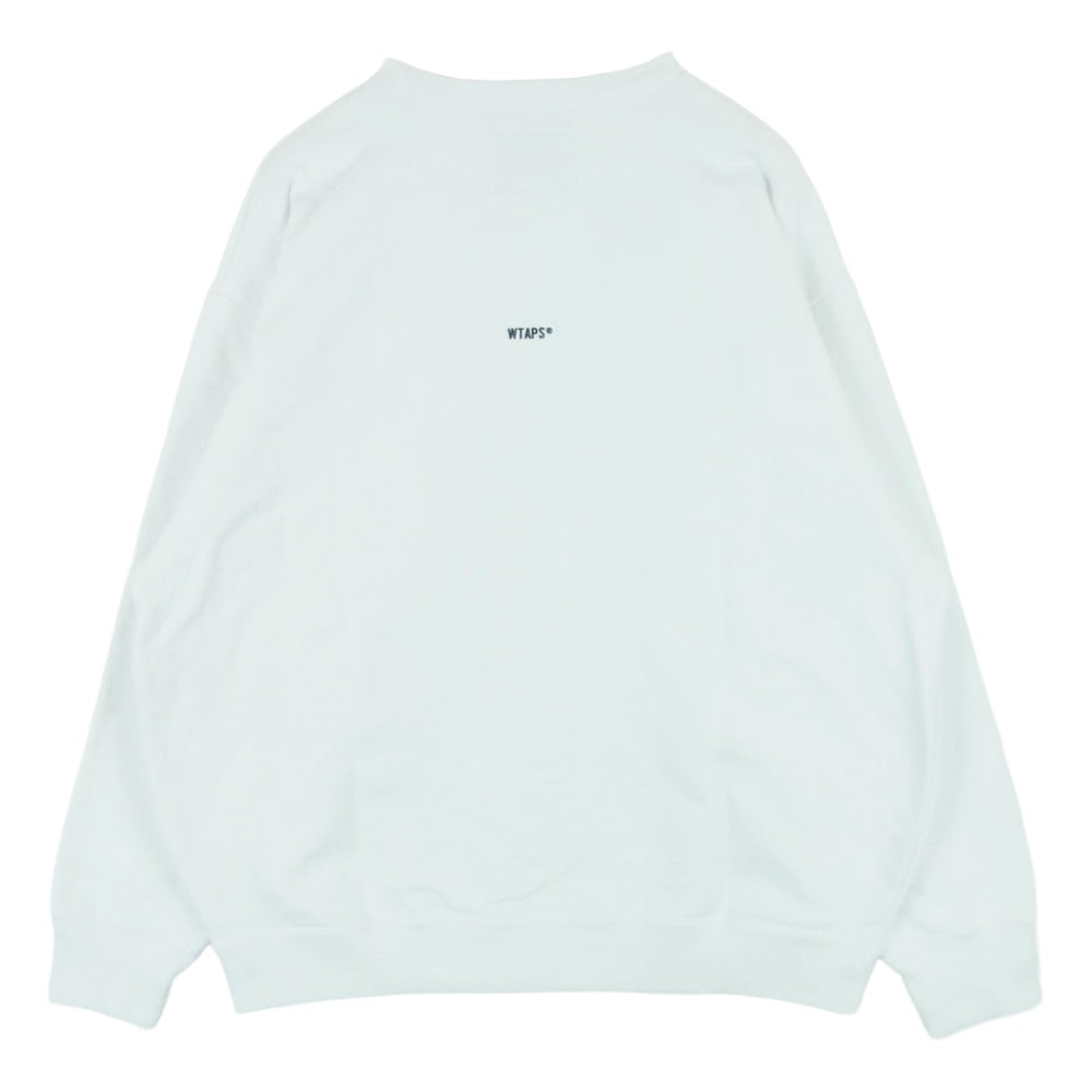 WTAPS ダブルタップス 25SS 251ATDT-CSM01 SIGN SWEATER COTTON サイン セーター コットン スウェット ホワイト系 03【中古】