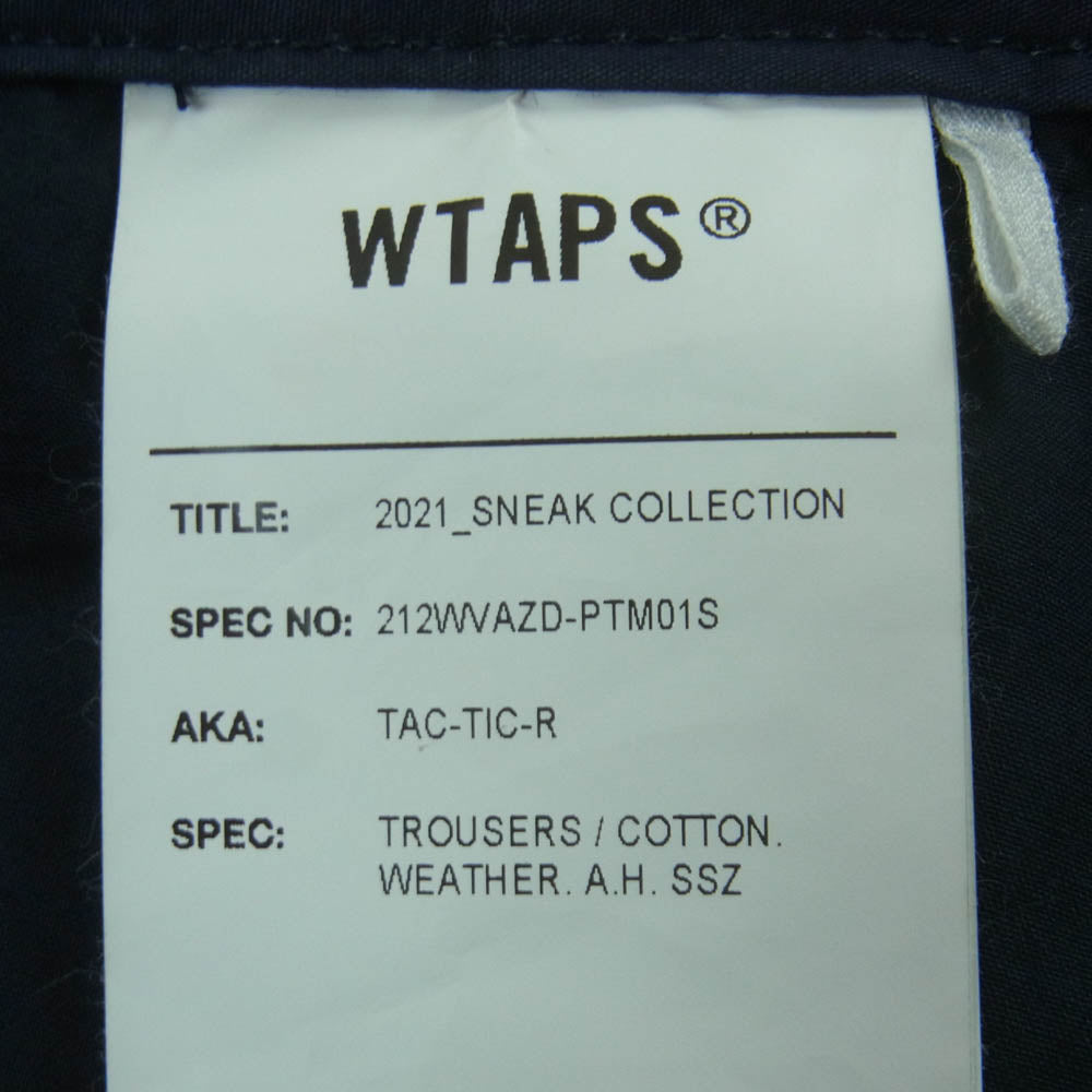 WTAPS ダブルタップス 21AW 212WVAZD-PTM01S SSZ Akio Hasegawa エス エス ズィー アキオハセガワ TAC-TIC-R TROUSERS カーゴ パンツ ネイビー系 02【中古】