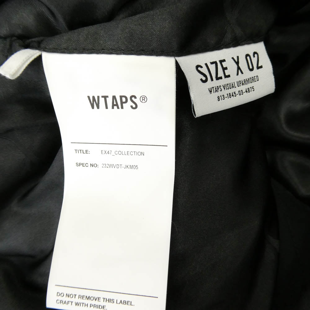 WTAPS ダブルタップス 232WVDT-JKM05 JFW-02 JACKET NYCO WEATHER MA-1 ボンバージャケット ブラック系 M 02【中古】