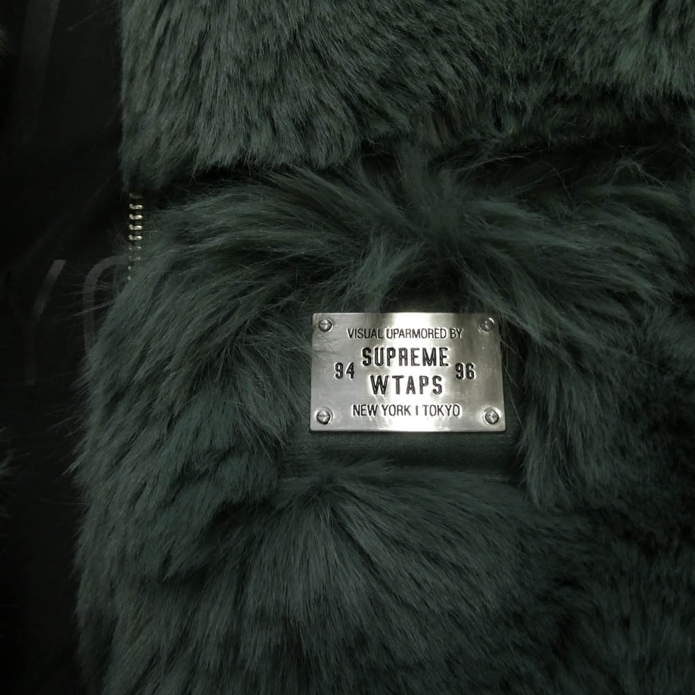 Supreme シュプリーム WTAPS ダブルタップス 21AW 21274SPD-JKM02S × WTAPS Faux Fur Hooded Jacket ダブルタップス フォウ ファー フーディー ジャケット モスグリーン系 L【美品】【中古】