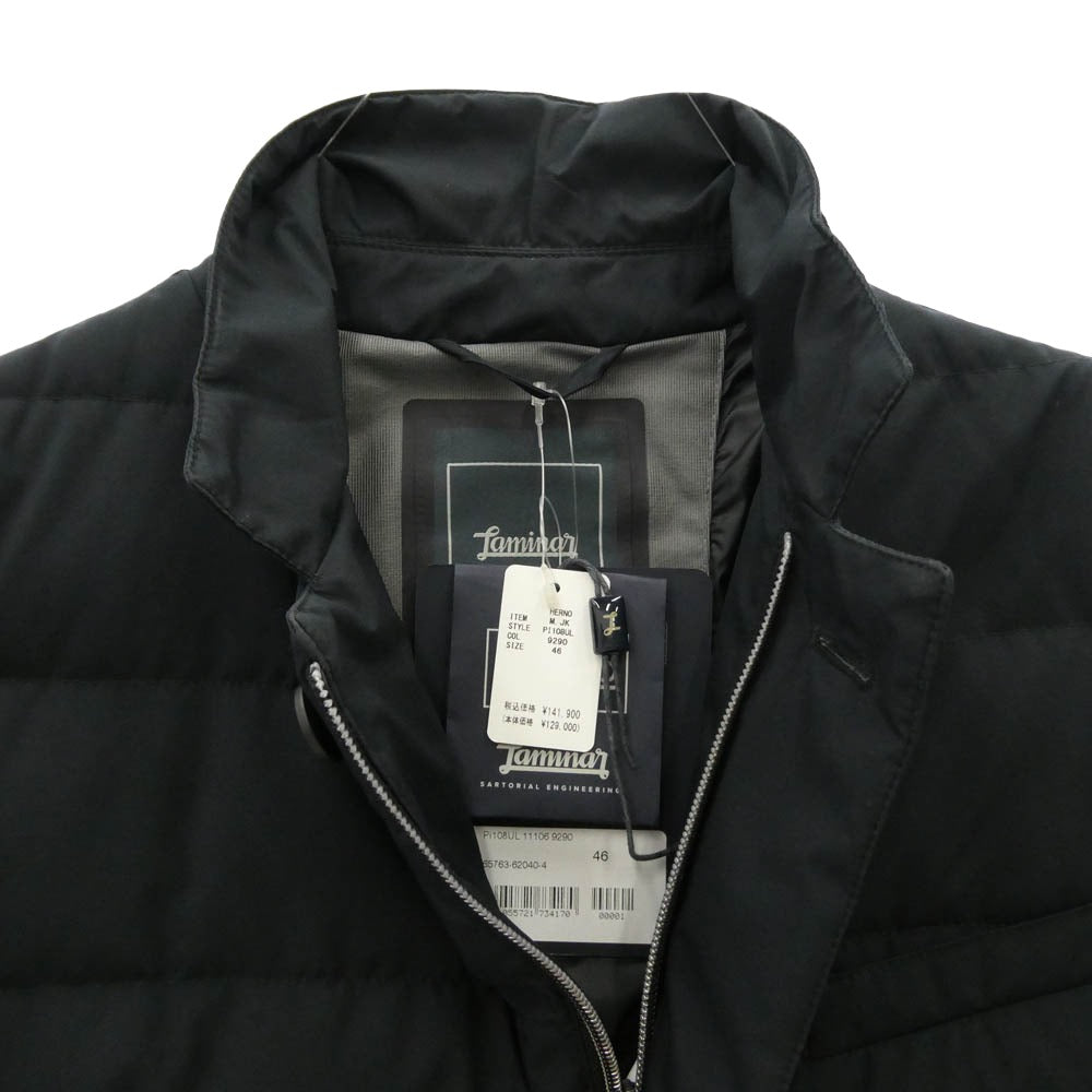 Herno ヘルノ PI108UL GORE-TEX ゴアテックス Laminar ラミナー テーラード ダウン ジャケット ダークネイビー系 46【中古】