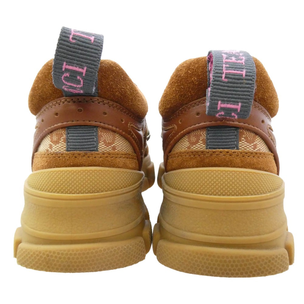 GUCCI グッチ キッズモデル GG柄 フラッシュ トレック ローカットスニーカー ブラウン系 27【中古】