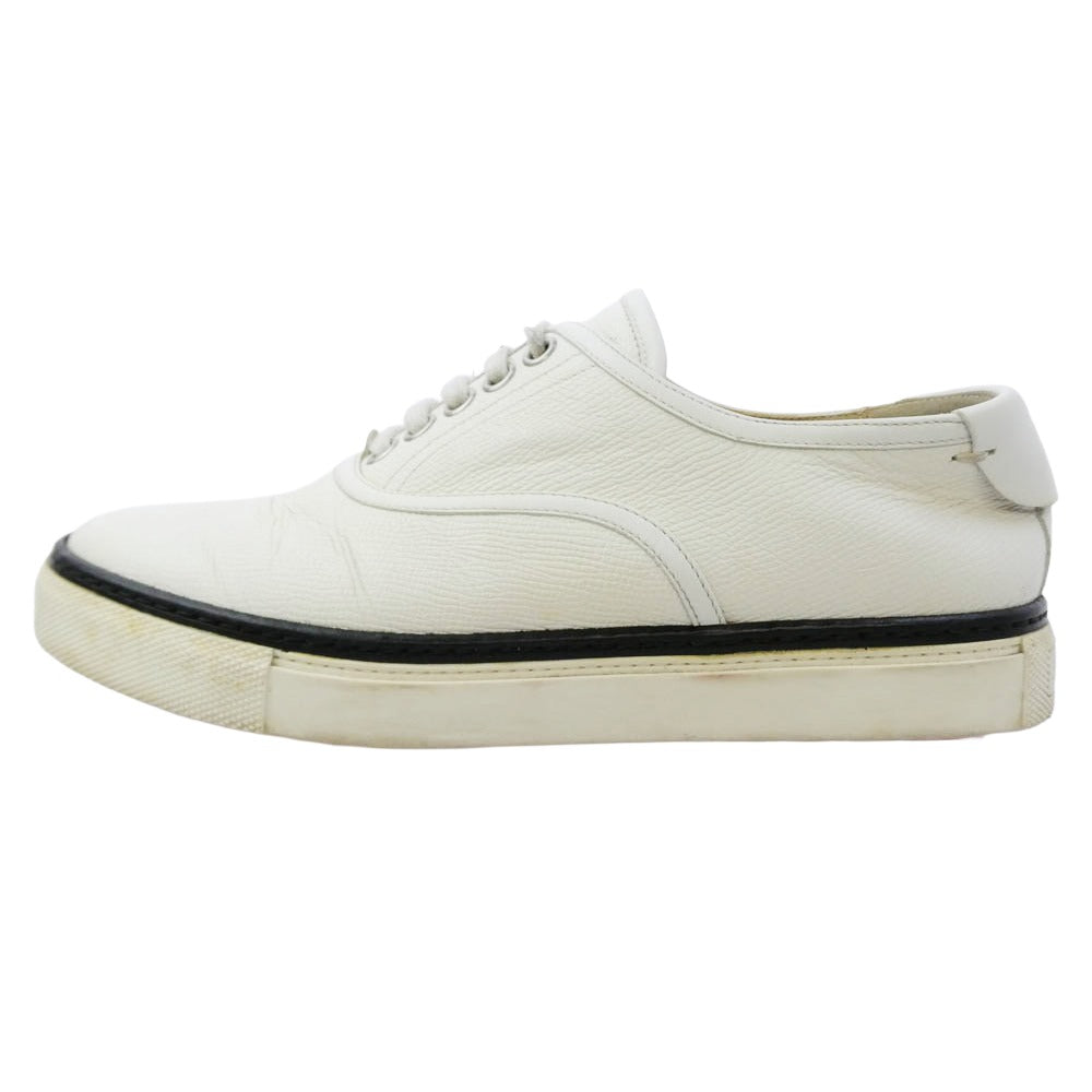 HERMES エルメス レザー ローカットスニーカー ホワイト系 36.5【中古】