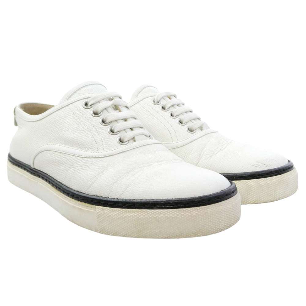 HERMES エルメス レザー ローカットスニーカー ホワイト系 36.5【中古】