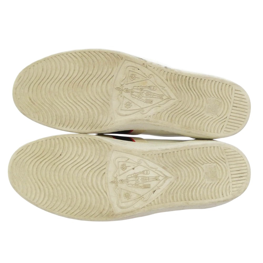 GUCCI グッチ 523469 エースライン レザー ローカットスニーカー ホワイト系 10【中古】