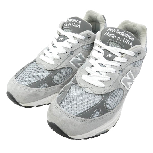 NEW BALANCE ニューバランス MR993GL 993 Gray スエード メッシュ スニーカー グレー系 26.5cm【中古】
