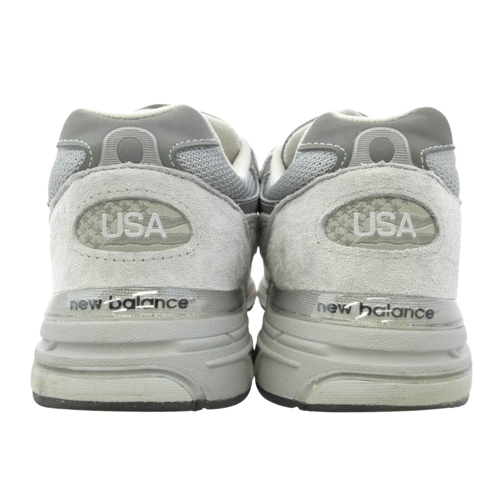 NEW BALANCE ニューバランス MR993GL 993 Gray スエード メッシュ スニーカー グレー系 26.5cm【中古】