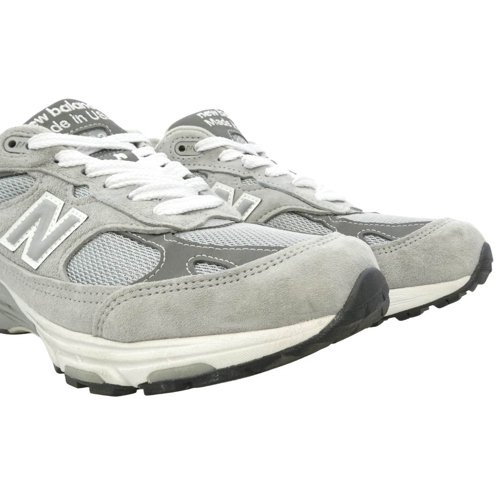 NEW BALANCE ニューバランス MR993GL 993 Gray スエード メッシュ スニーカー グレー系 26.5cm【中古】