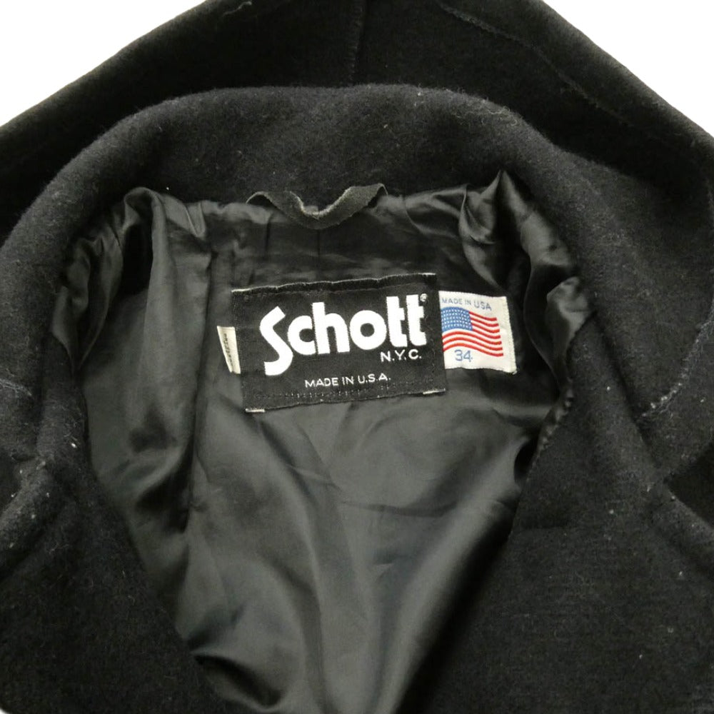 schott ショット USA製 ダッフルコート ブラック系 34【中古