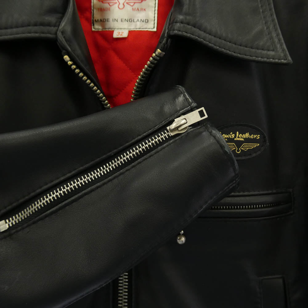 Lewis Leathers ルイスレザー DOMINATOR ドミネーター シングル ライダース レザー ジャケット ブラック系 32【中古】