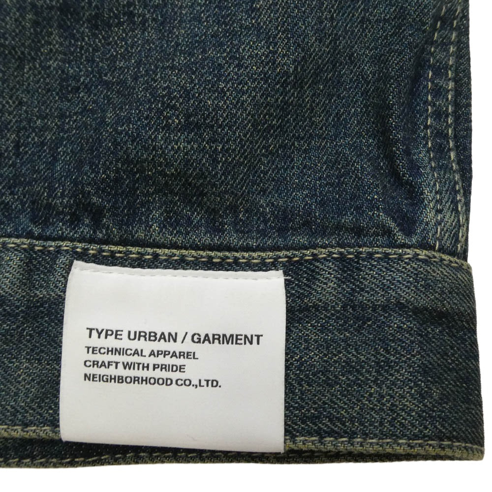 NEIGHBORHOOD ネイバーフッド 24AW 242XBNH-JKM02 WASHED DENIM TYPE-1 JACKET 1stタイプ ウォッシュド Gジャン デニムジャケット インディゴブルー系 S【中古】