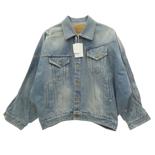 doublet ダブレット 25AW 25AW24BL235 DISTORTED CUTTING DENIM JACKET カッティング Gジャン デニムジャケット ライトブルー系 M【美品】【中古】